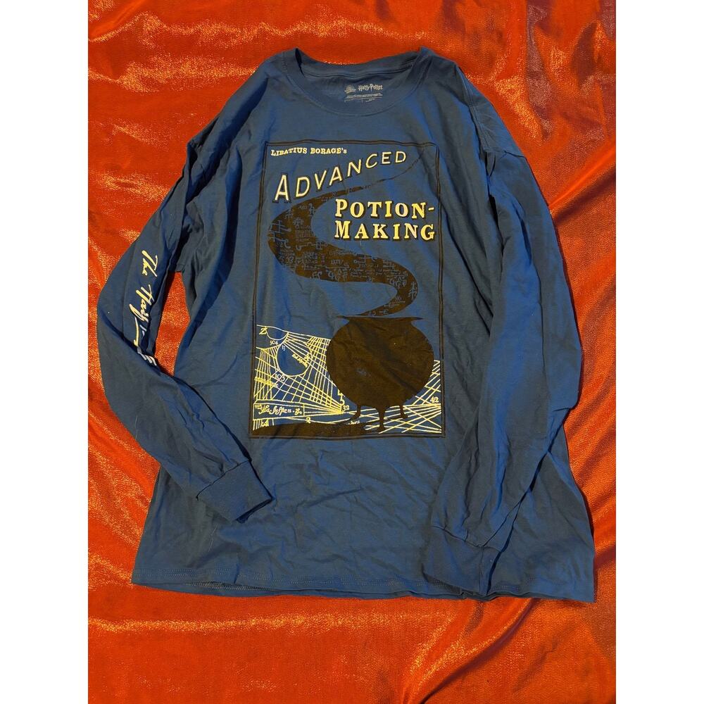 Harry Potter Lootwear Shirt Mens XL Long Sleeve Advanced Potion Making Blue